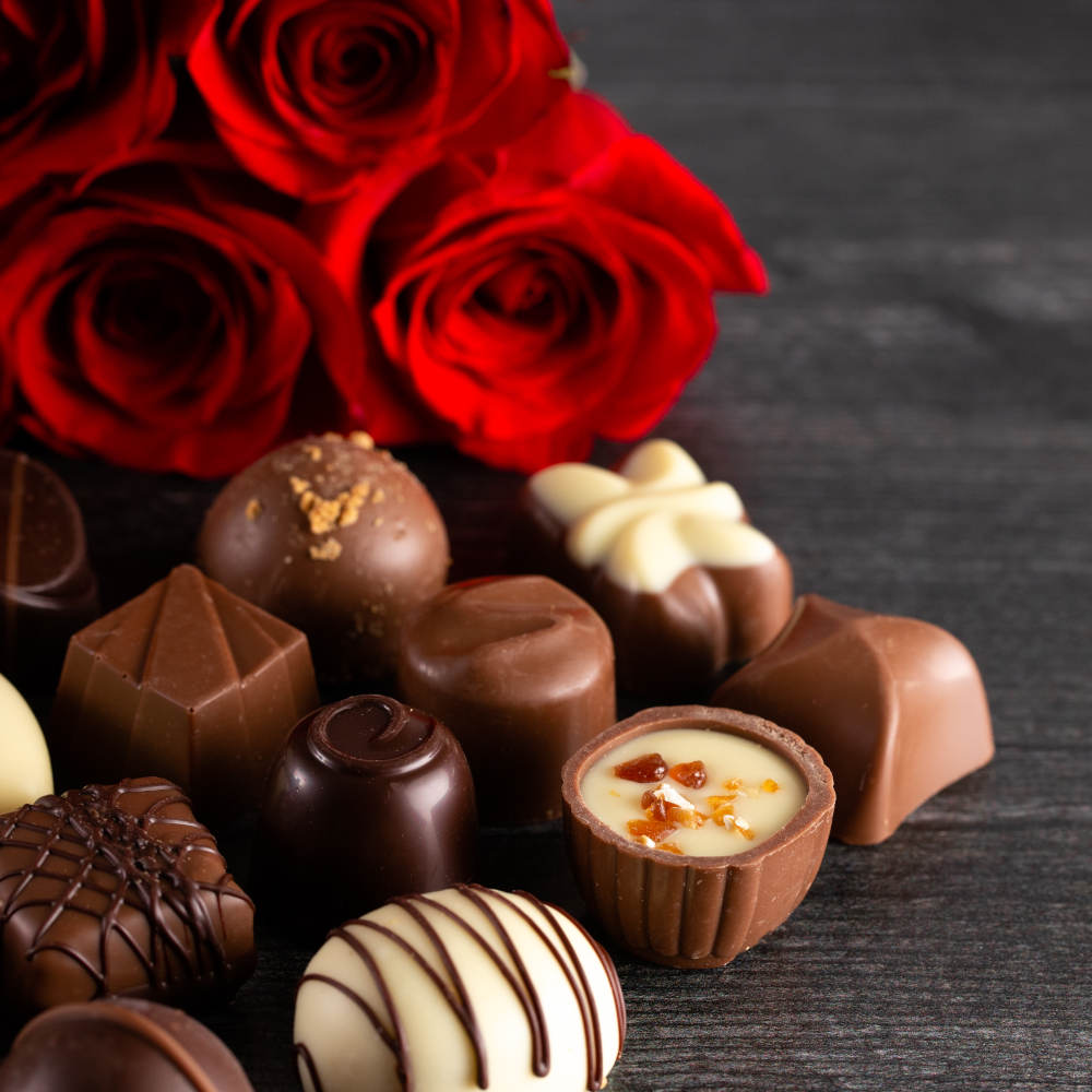 Chocolates and Roses A Perfect Combination for the Woman You Love