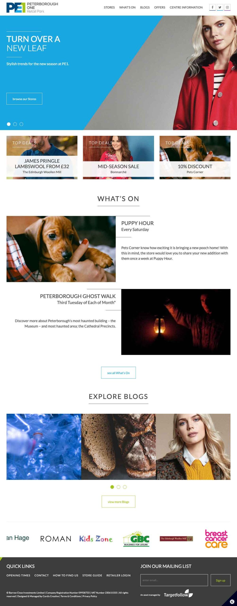 PE1s Website Homepage